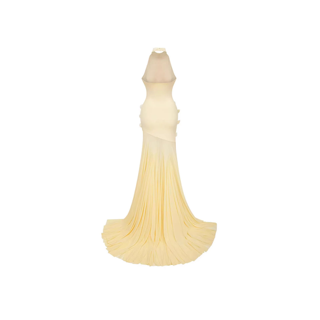Damen Elegantes Maxikleid mit fließender Drapierung Echo Archiv