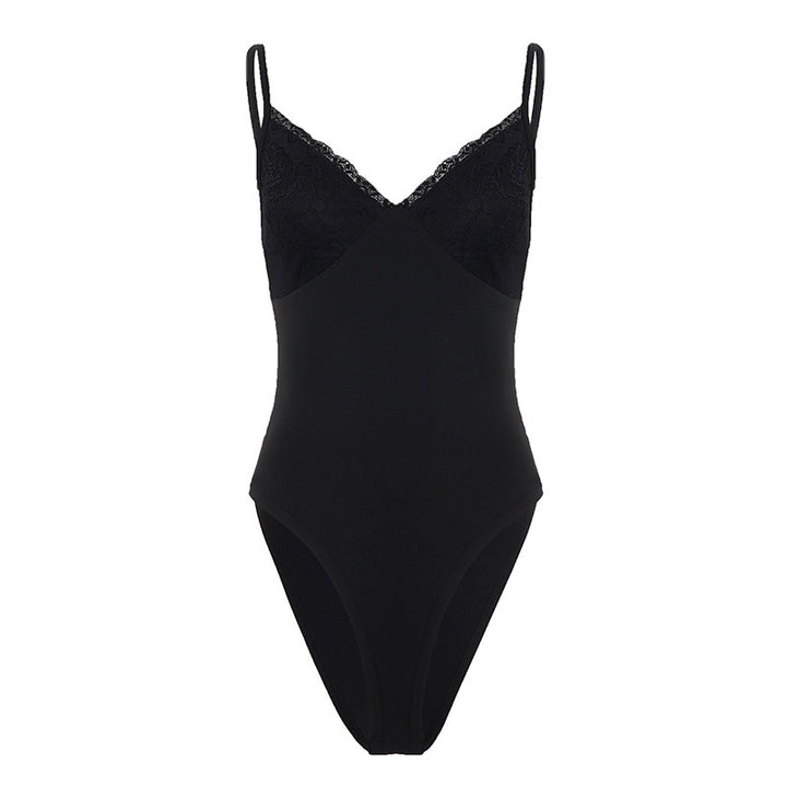 Damen eleganter Spitzen-Bodysuit mit feinen Trägern Echo Archiv