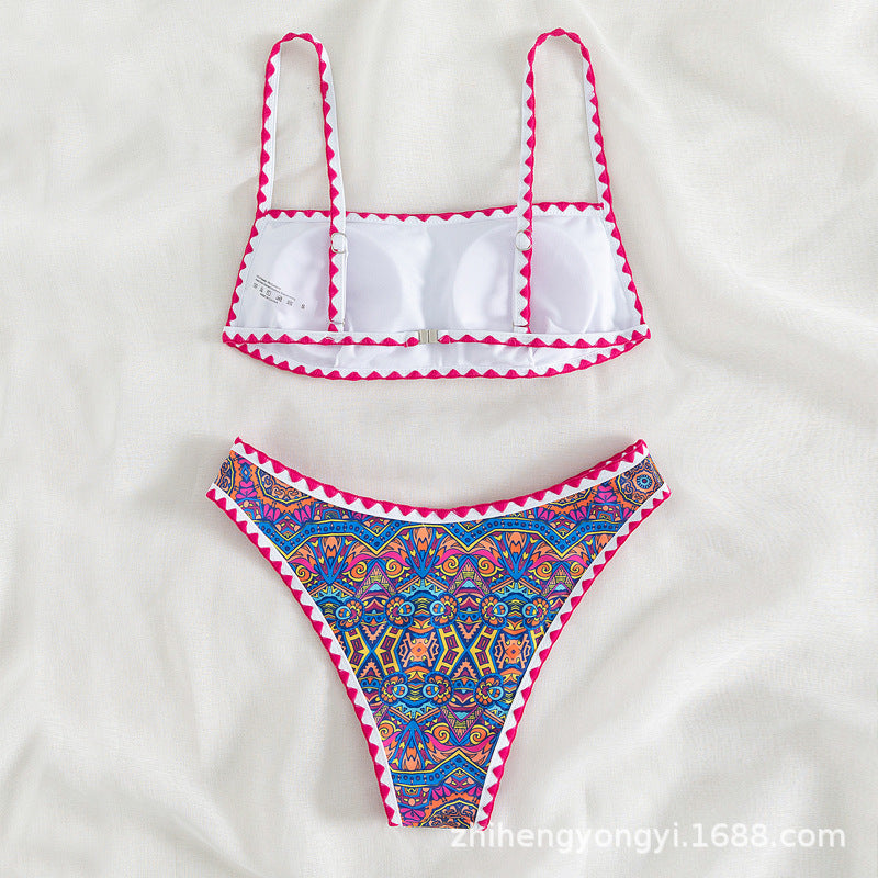 Damen Bandeau-Bikini mit trendy ethnic-muster Echo Archiv