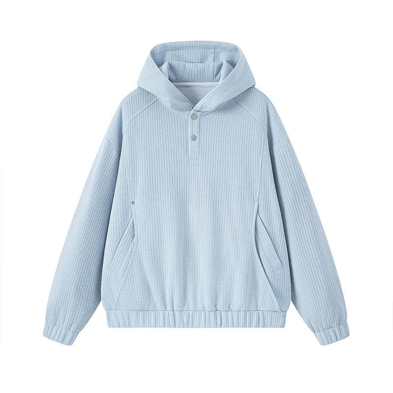 Damen Modischer Kapuzenpullover mit Knopfdetails Echo Archiv