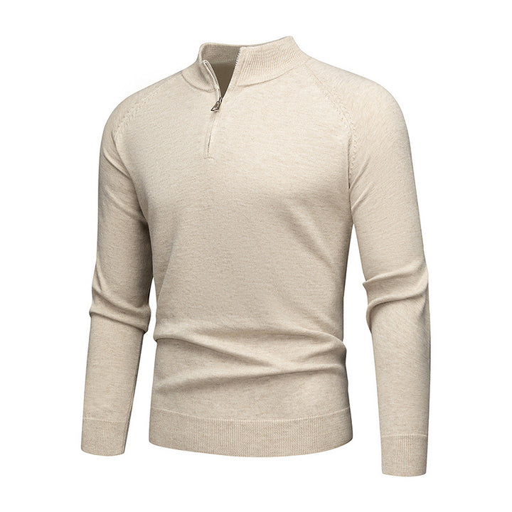 Herren modischer Pullover mit kurzem Reißverschluss Echoarchiv