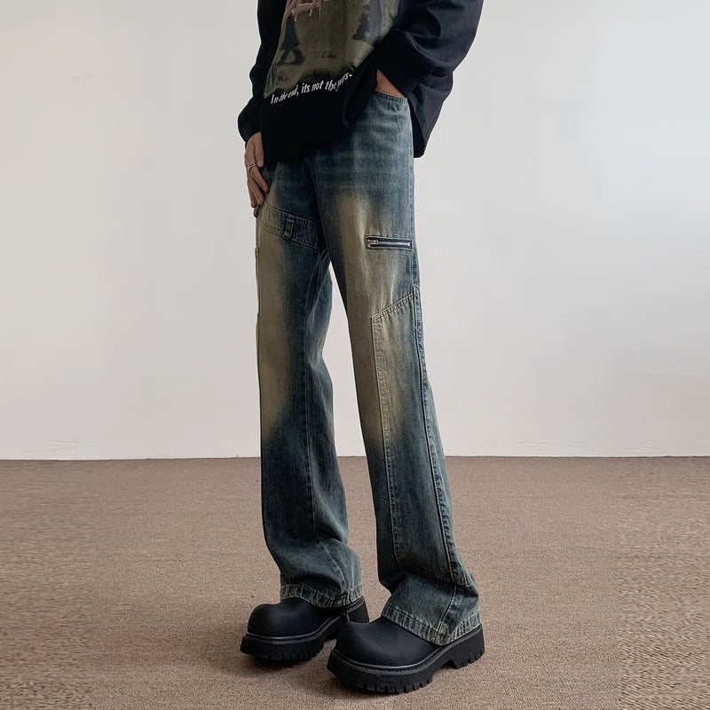 Damenweit geschnittene Jeanshose Echoarchiv
