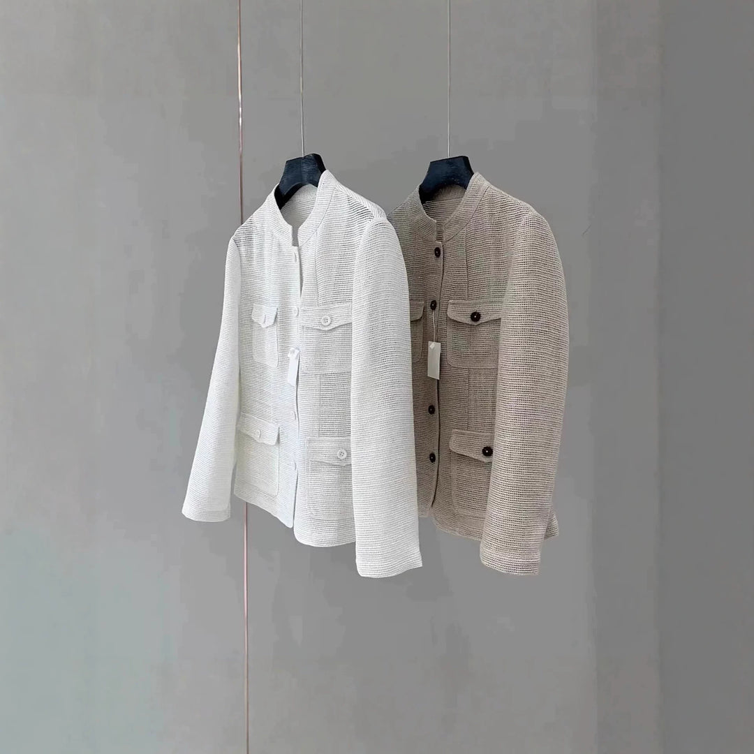 Damen Modische Jacke mit praktischen Taschen Echoarchiv
