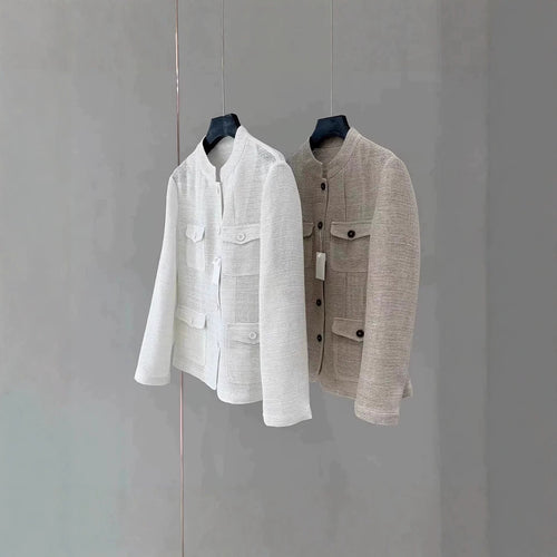 Damen Modische Jacke mit praktischen Taschen Echoarchiv