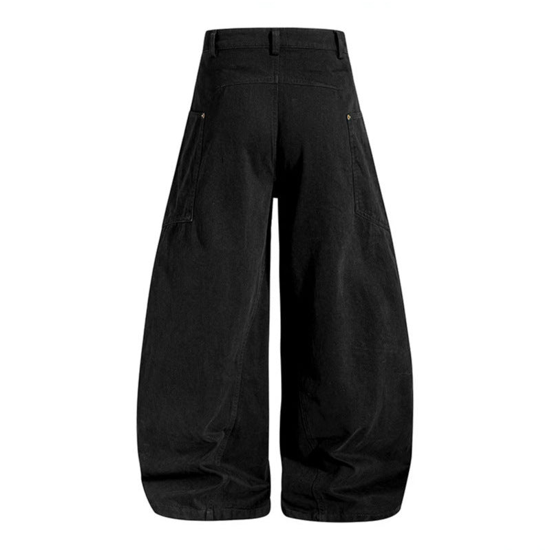 Damen weite High Waist Canvas-Culotte mit Cargo-Taschen und ballonförmiger Silhouette Echoarchiv