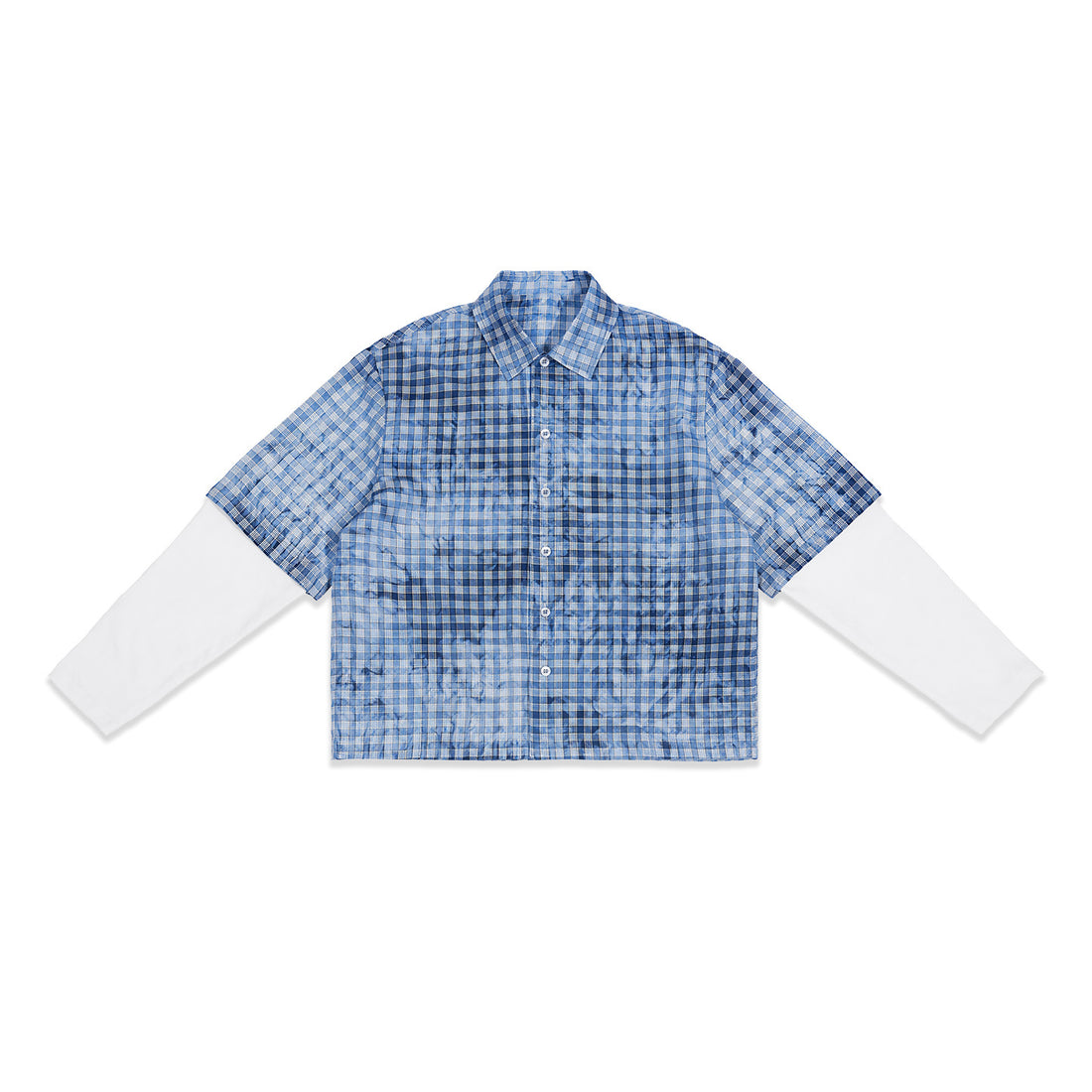 Herren Karierte Overshirt mit integriertem Langarm-Layer Echo Archiv