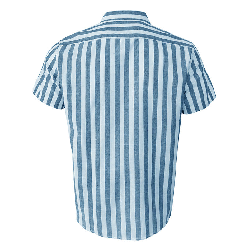 Herren Kurzarm-Hemd im modernen Streifenlook Echoarchiv