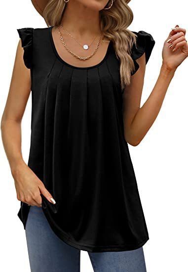 Damen luftiges Blusenshirt mit elegantem Rüschendesign Echo Archiv