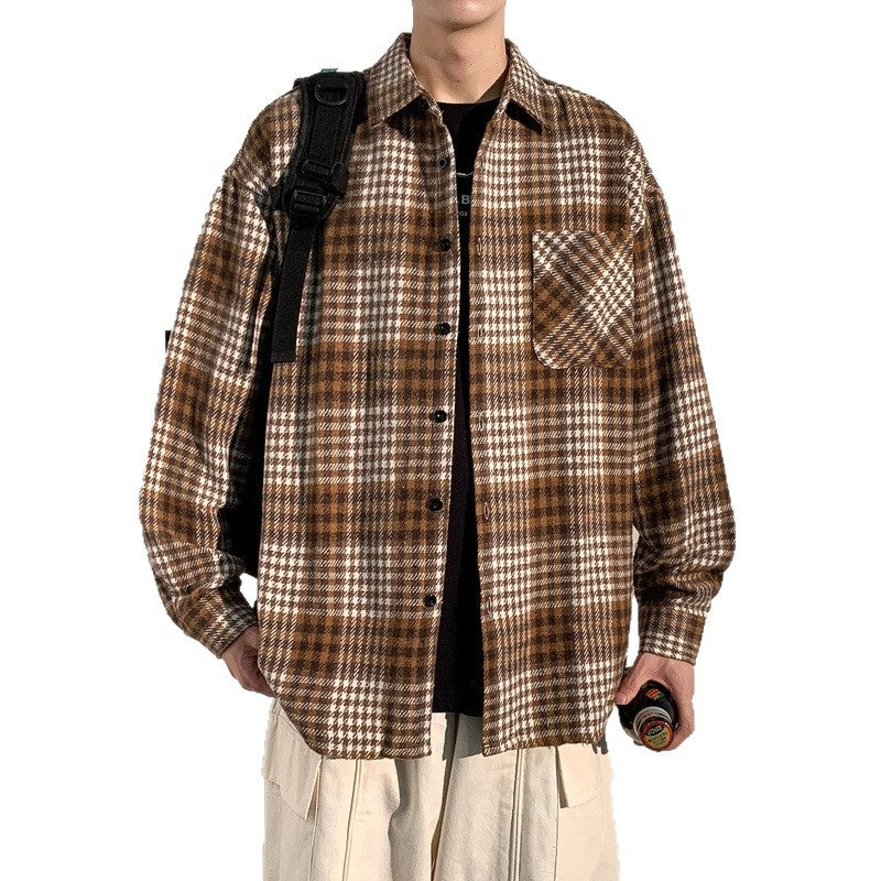 Herren Karierte Überhemd Jacke Echoarchiv