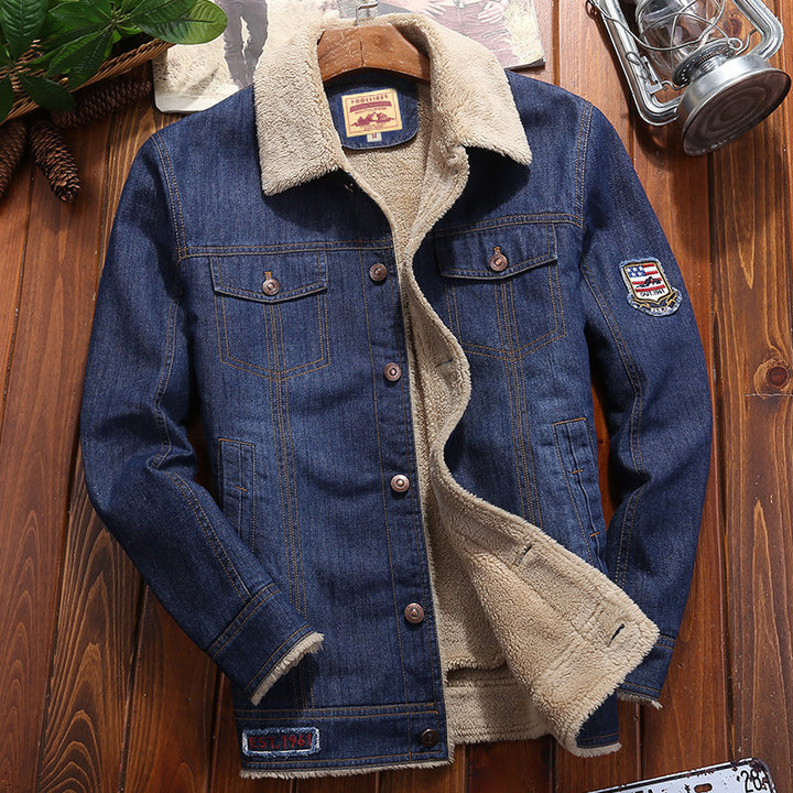 Herren Thermo-Jeans-Truckerjacke mit Teddyfutter und sherpaähnlicher Innenlage Echo Archiv