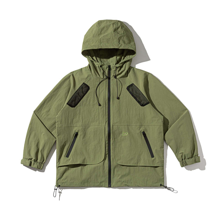 Unisex Technischer Parka mit Kapuze, Mesh‑Lüftungen und verstellbarem Saum Echoarchiv