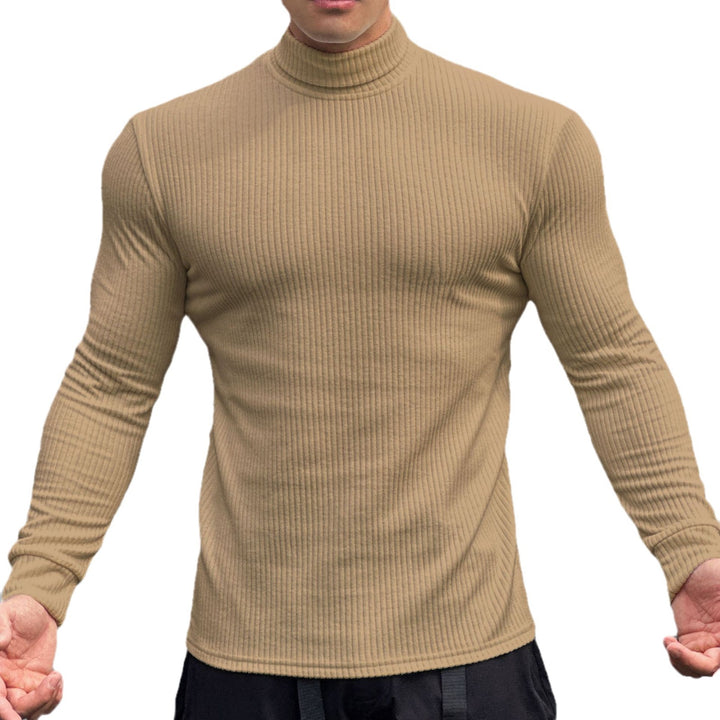 Herren elegantes Langarmshirt mit modischer Rippstruktur Echoarchiv