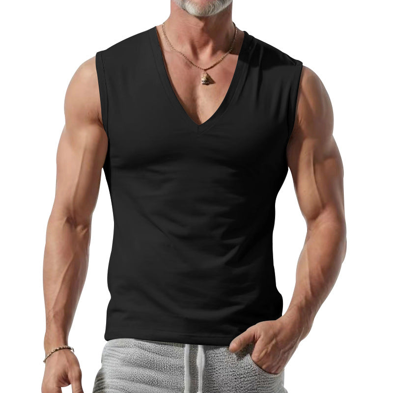 Herren ärmelloses V-Neck Oberteil Echoarchiv