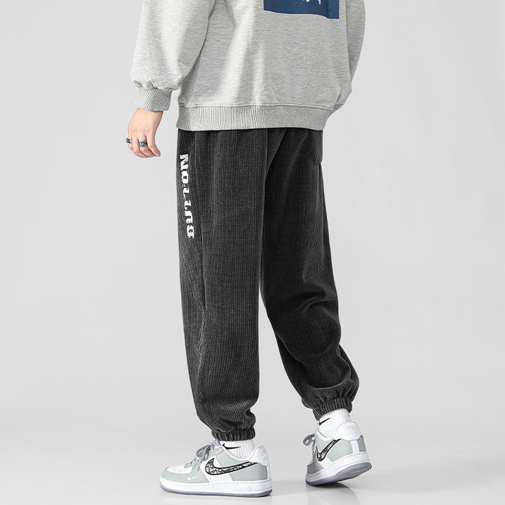 Herren Weiche Cord-Jogginghose im Relaxed-Fit mit elastischem Bund und Bündchen Echo Archiv