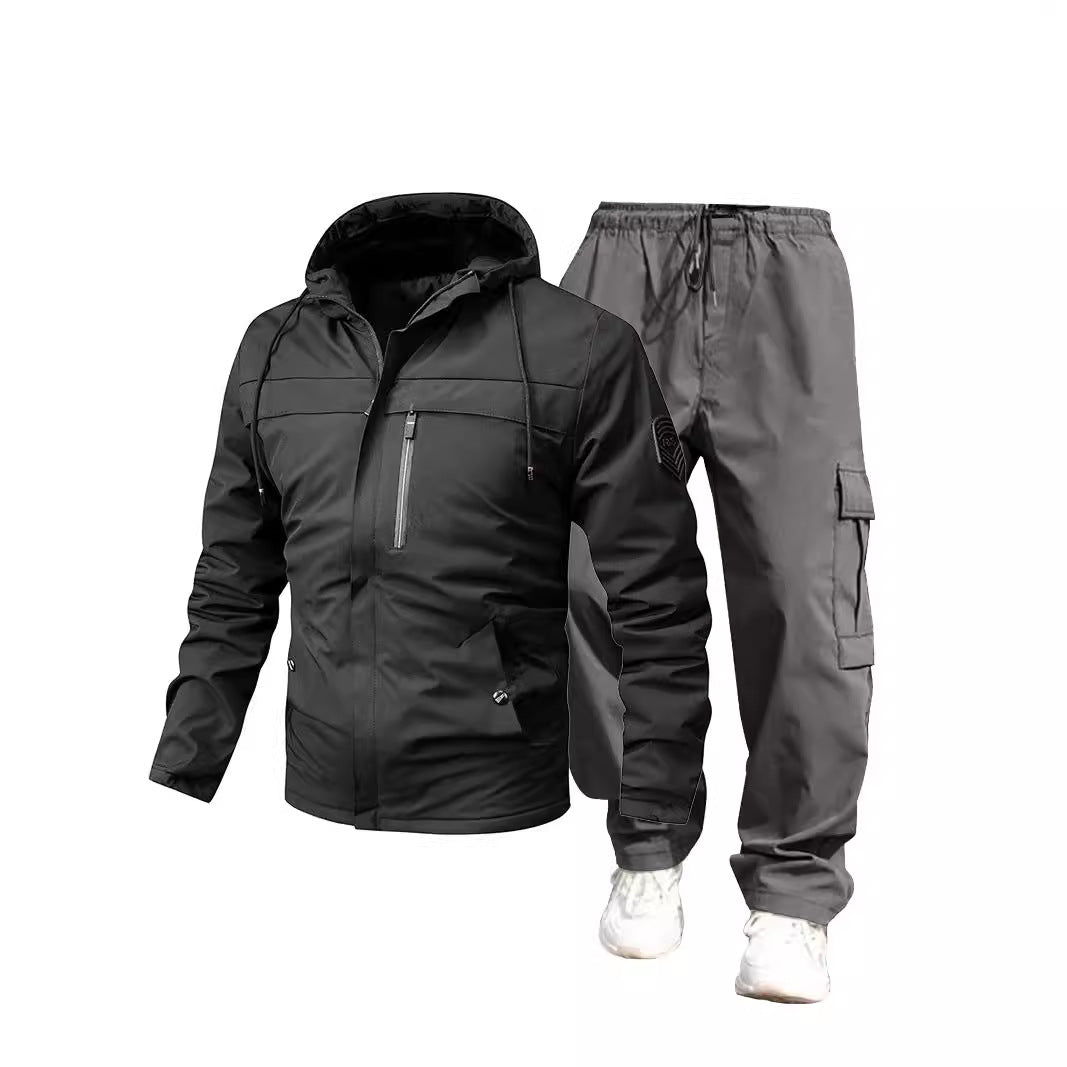 Herren Wetterfeste Outdoor-Jacke und Cargo-Hose Echo Archiv