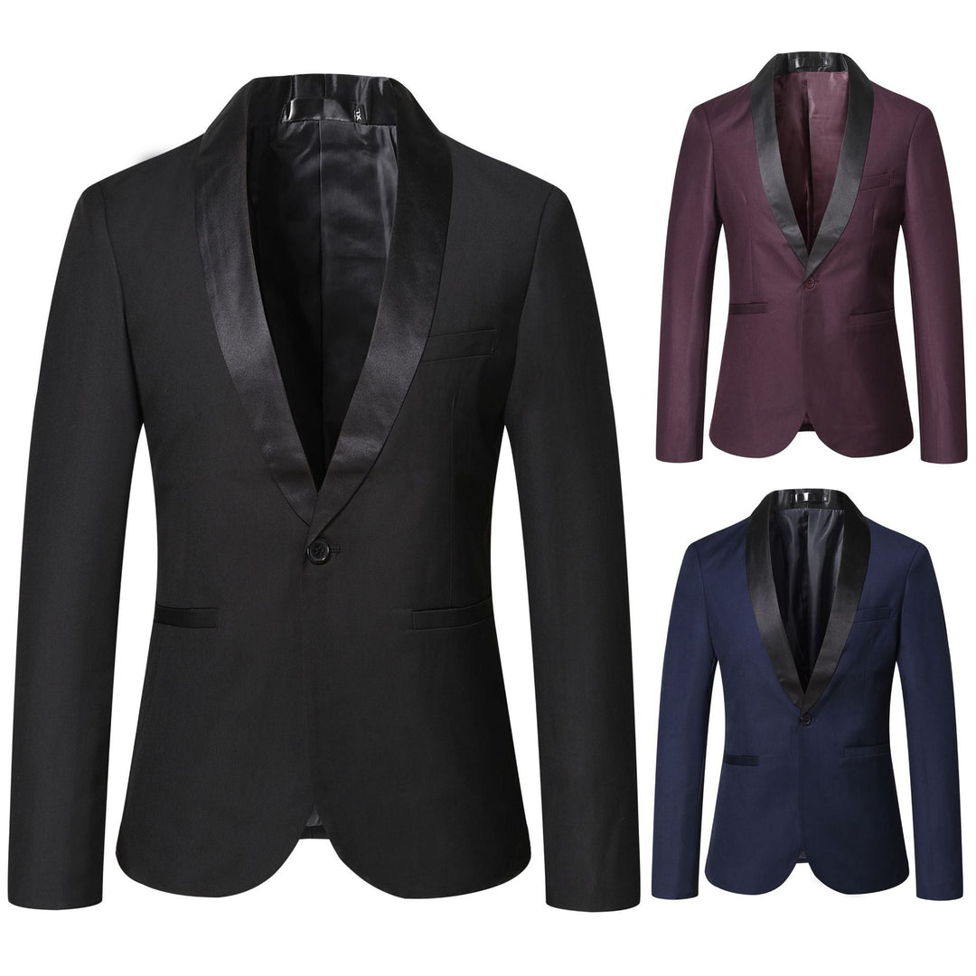 Herren eleganter Smoking-Blazer mit schickem Satinrevers Echoarchiv