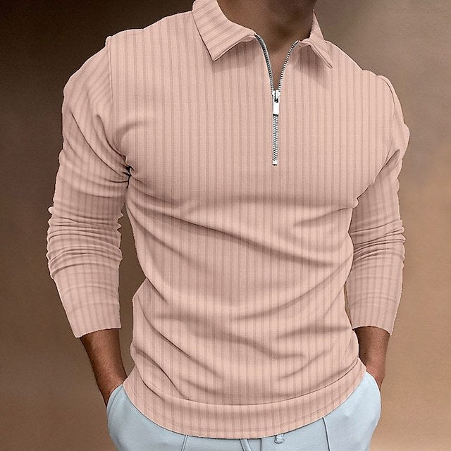 Herren modischer Poloshirt mit Reißverschluss Echoarchiv