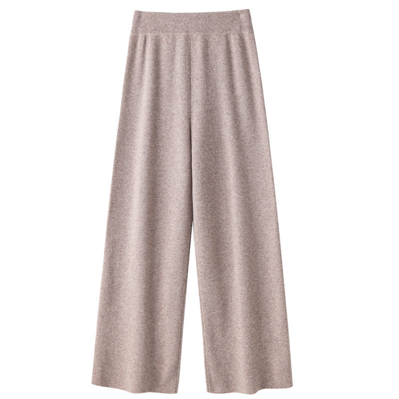 Damen Weite Strickhose mit hohem Bund und kaschmirähnlicher Weichheit Echoarchiv