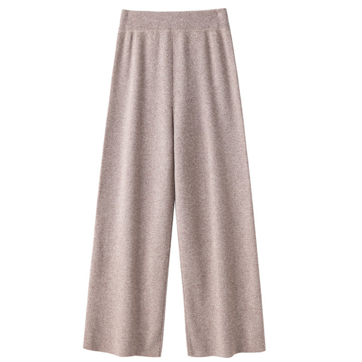 Damen Weite Strickhose mit hohem Bund und kaschmirähnlicher Weichheit Echoarchiv