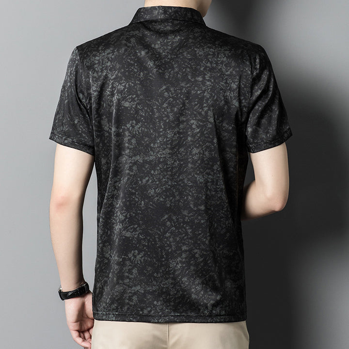 Herren modisches Kurzarm-Polo mit kunstvollem Druck und atmungsaktiver Oberfläche Echoarchiv