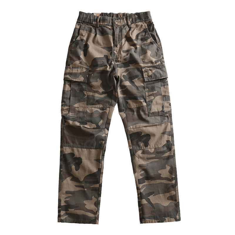 Herren Cargohose im Military-Look mit Mehrfachtaschen und geradem Schnitt Echoarchiv
