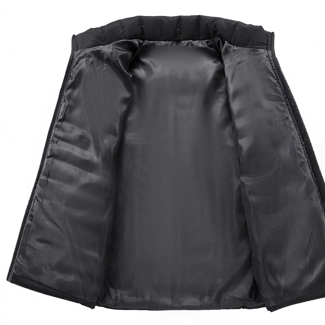 Herren Slim Fit Ultraleichte Thermosteppjacke mit hohem Stehkragen – Taviero