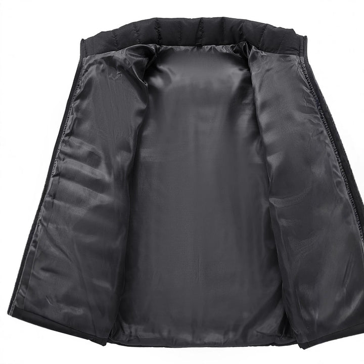 Herren Slim Fit Ultraleichte Thermosteppjacke mit hohem Stehkragen – Taviero