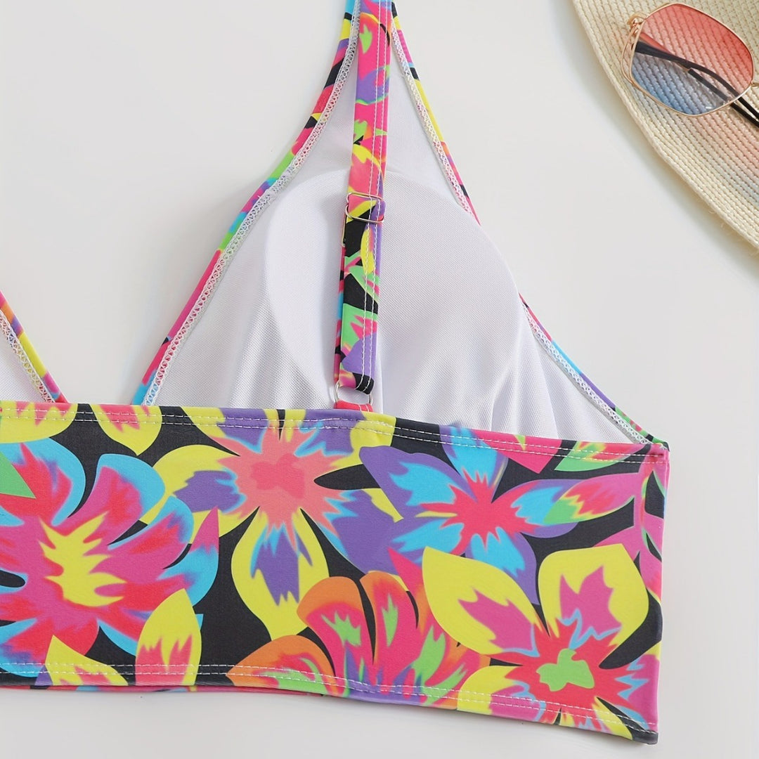 Damen Bikiniset mit auffälligem floralem Design und komfortablem Schnitt Echo Archiv