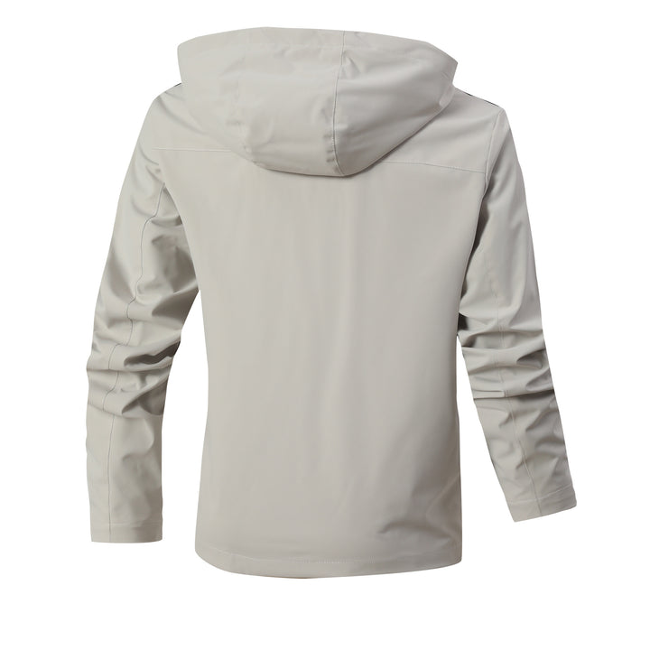 Herren funktionale wetterfeste Jacke mit Kapuze und mehreren Taschen Echoarchiv