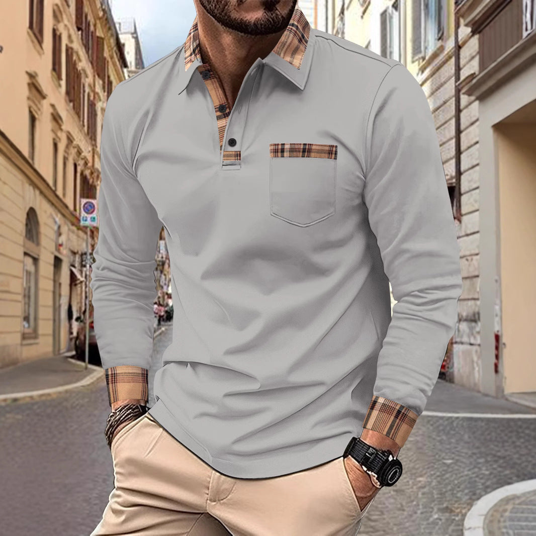 Herren Poloshirt mit Kontrastkragen und modischen Akzenten Echoarchiv