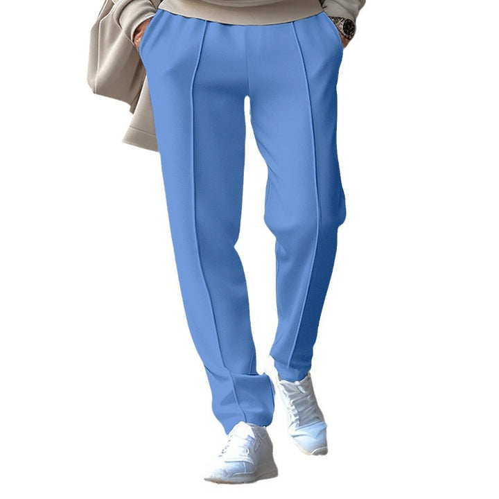 Unisex nan tapered Freizeit-Hose mit Bügelfalte, elastischem Tunnelzugbund und geradem Bein Echo Archiv