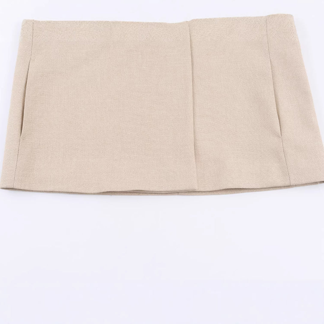 Damen eleganter Wollmix-Mantel mit großem Schalkragen und integriertem Schal – Montévia