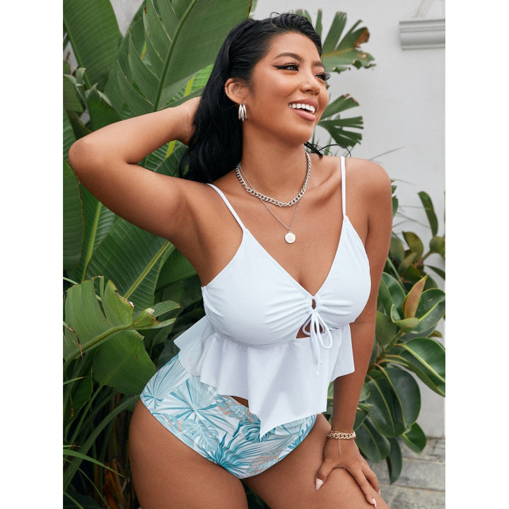 Damen Bikiniset mit modischem Volant und hohem Bund Echo Archiv