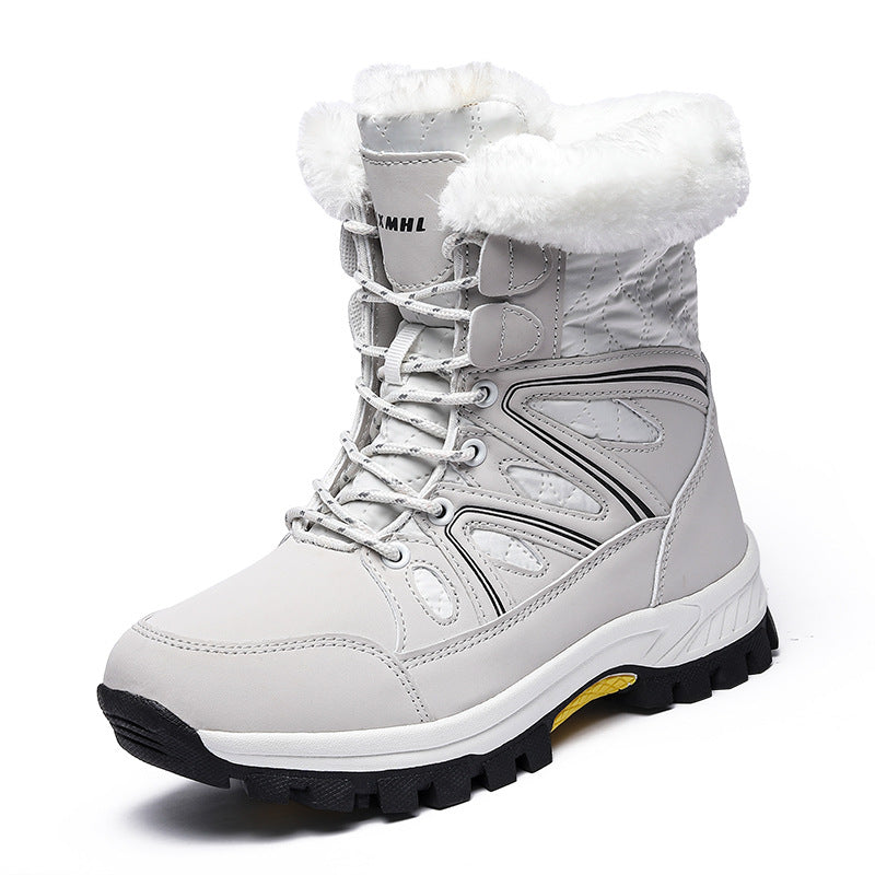 Damen Gefütterte Winter-Trekkingschuhe mit Kunstfellkragen und rutschfester Profilsohle Echo Archiv