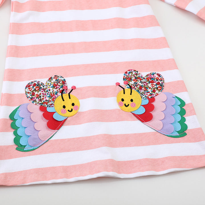 Mädchen Langarmkleid mit buntem Schmetterlingsdesign Echo Archiv