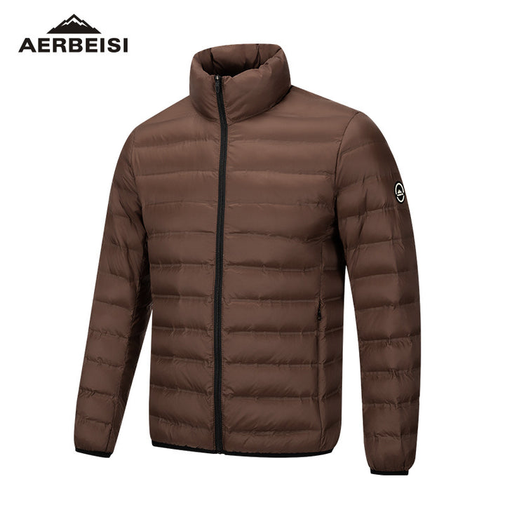 Herren ultraleichte Stepp-Daunenjacke mit Stehkragen Echoarchiv