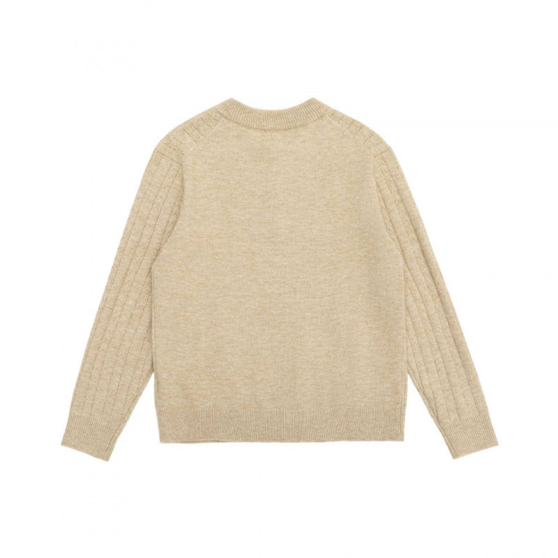 Herren Grobgerippter Halbzip-Pullover aus Merino‑Mix mit Stehkragen Echo Archiv