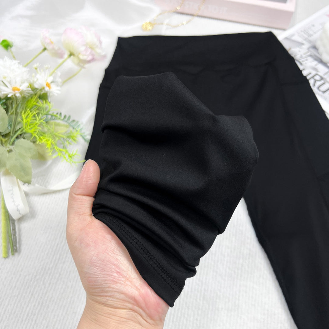Damen Sportliche Leggings mit elastischem Rippmaterial und ausgestellten Säumen Echo Archiv