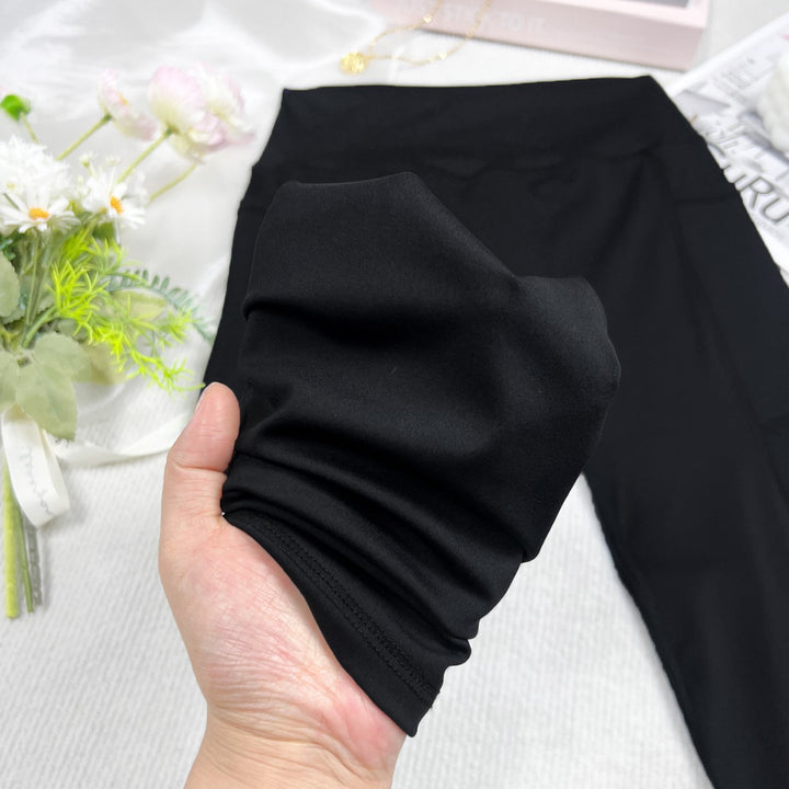 Damen Sportliche Leggings mit elastischem Rippmaterial und ausgestellten Säumen Echo Archiv