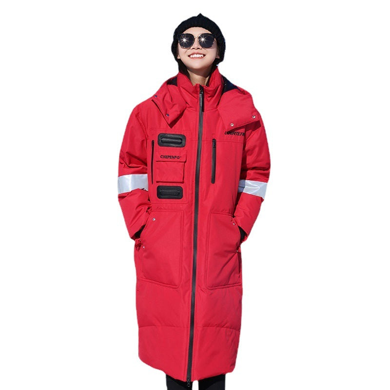 Herren Wärmender wasserdichter Winterparka mit Kapuze und reflektierenden Details Echoarchiv