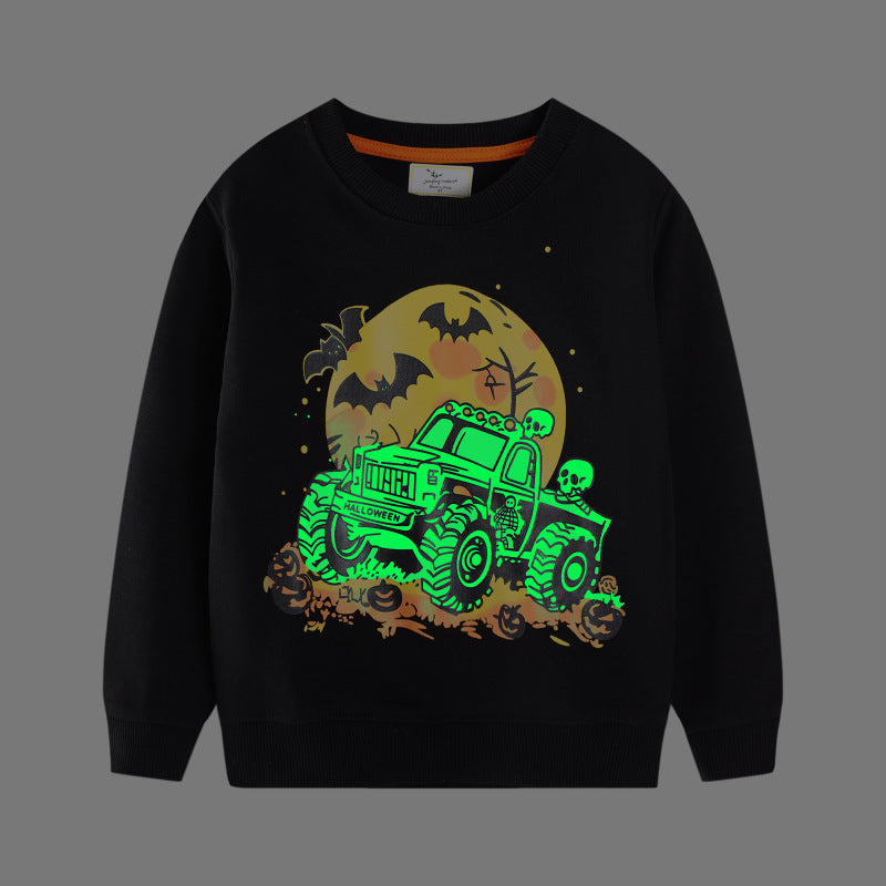 Jungen Sweatshirt mit gruseligem Monster-Truck-Motiv Echo Archiv