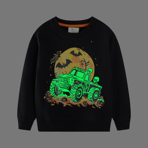 Jungen Sweatshirt mit gruseligem Monster-Truck-Motiv Echo Archiv