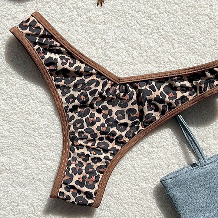 Damen Triangel-Bikini mit animalischem Muster und verstellbaren Trägern Echo Archiv