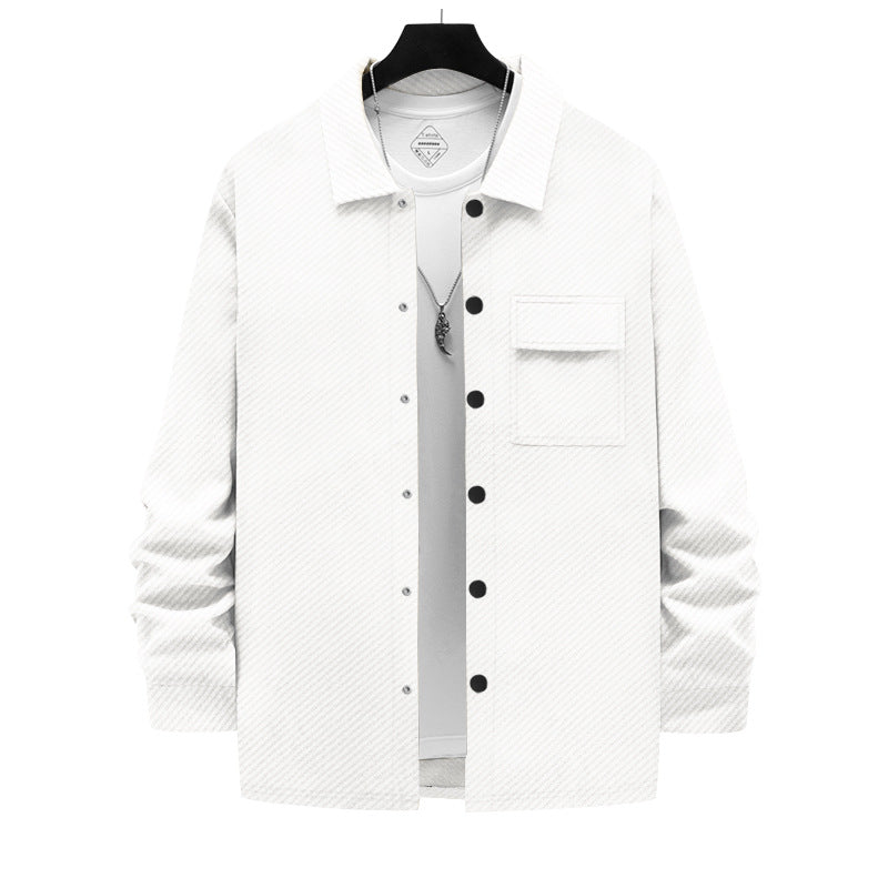 Herren lässige Freizeitjacke mit strukturiertem Design und praktischen Taschen Echoarchiv