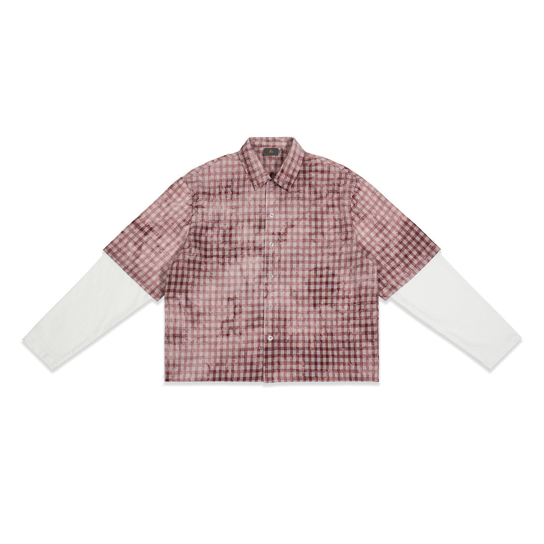 Herren Karierte Overshirt mit integriertem Langarm-Layer Echo Archiv