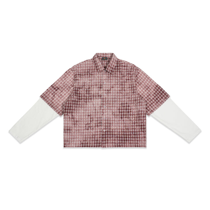Herren Karierte Overshirt mit integriertem Langarm-Layer Echo Archiv