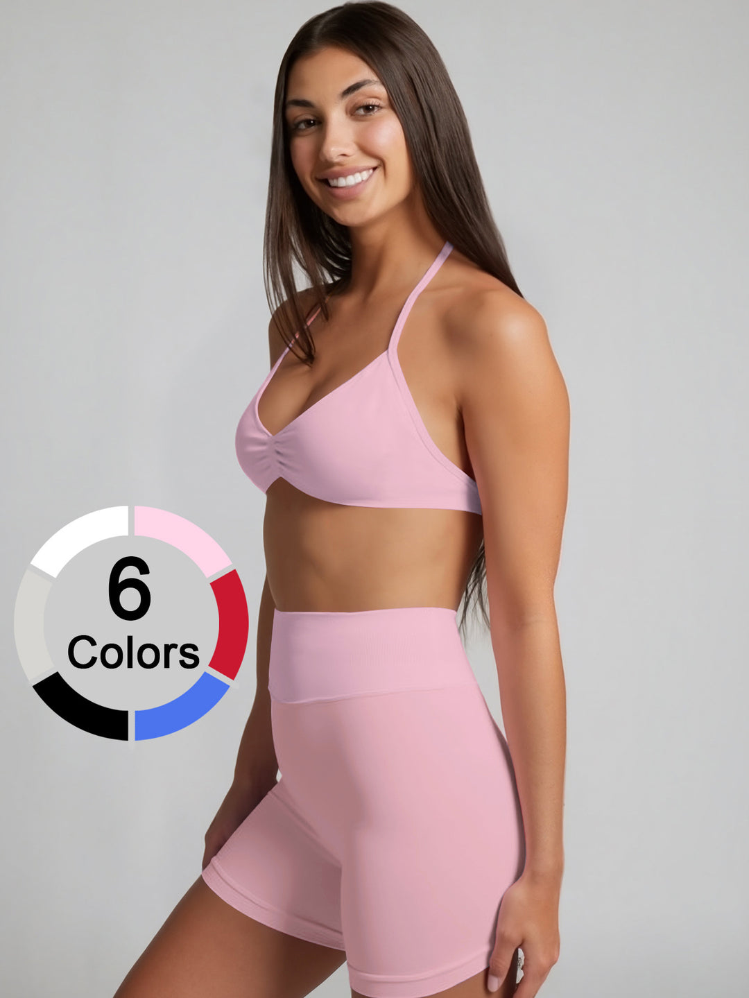 Damen Sportliches Bikini-Set mit hochgeschnittenen Shorts und elastischer Unterstützung Echo Archiv