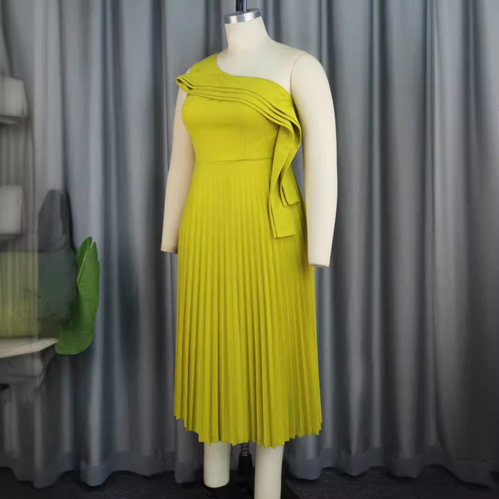 Damen Elegantes Wickelkleid mit asymmetrischem Rüschendesign Echo Archiv