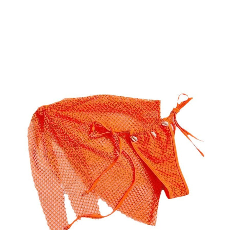 Damen Netz-Bikini-Set mit modischen Schleifen und Muscheldetails Echo Archiv