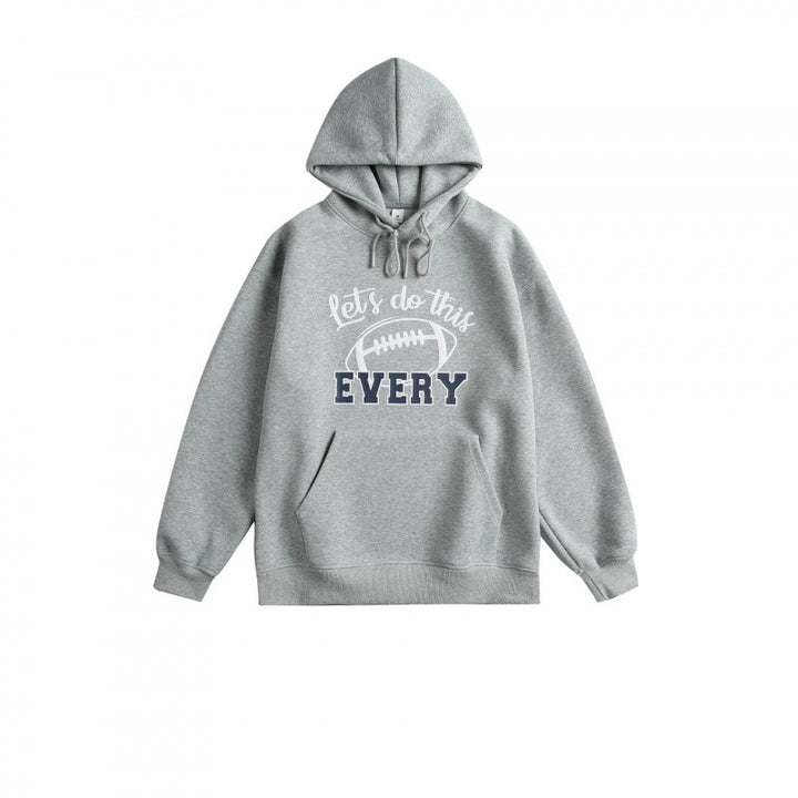 Unisex Oversize-Kapuzenpullover mit College-Print und Kängurutasche Echo Archiv